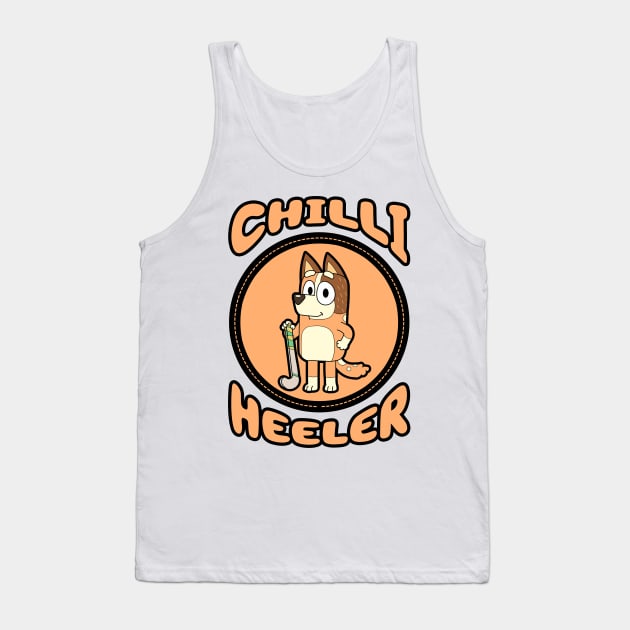 Chilli Heeler Tank Top by Gunung Sambojorka